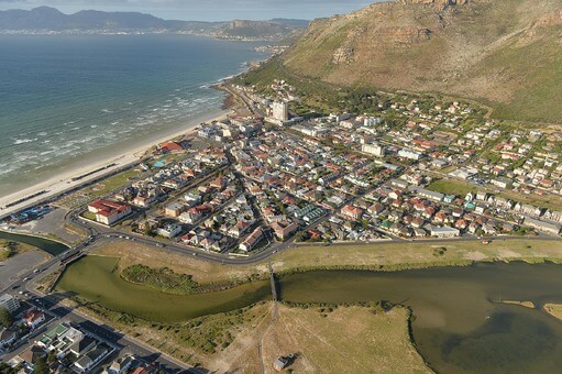 Aerial view of the Muizenberg beachfront